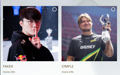 s1mple/ZywOo/coldzera入围Esports Awards十年最佳P