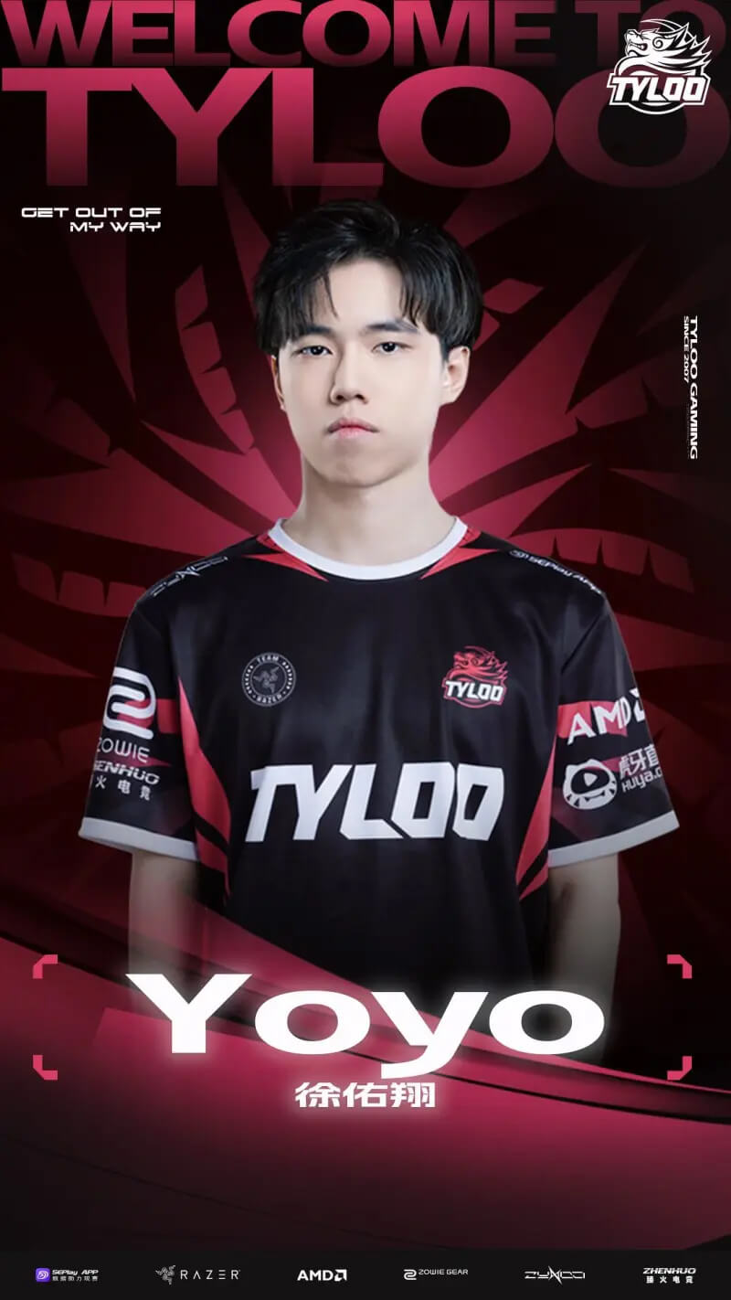 TYLOO无畏契约分部官宣新援Yoyo加盟 VCT CN新赛季阵