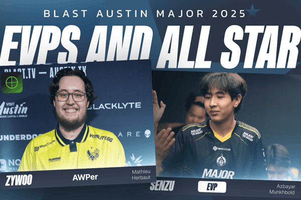 奥斯汀Major EVP全明星阵容公布：ZywOo七连MVP领衔 do