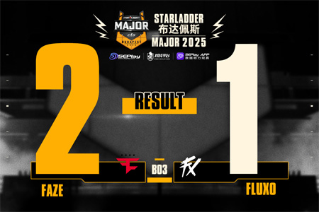 布达佩斯Major第一阶段：FaZe惊天逆转晋级！半场4-8绝境下铁血防守连追9分，决胜图击溃Fluxo！