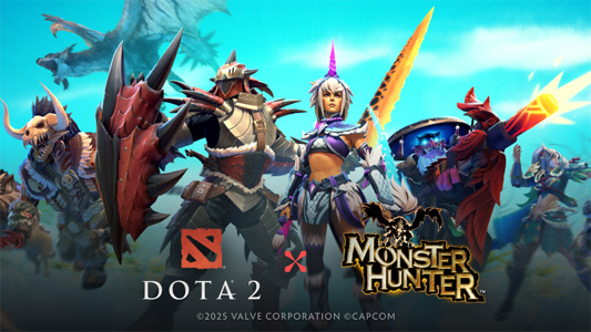 《DOTA2》日均在线狂飙60万！怪物猎人联动引爆8年峰值