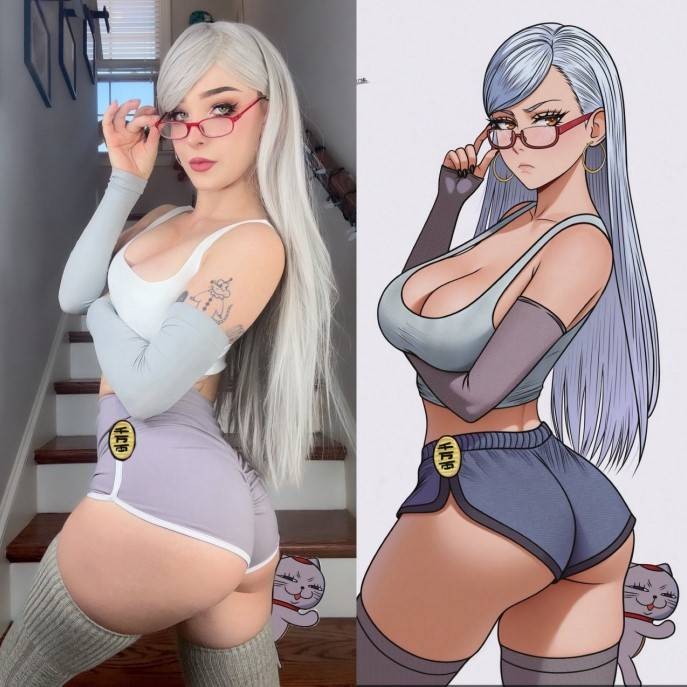 美国小姐姐秀傲人身材，分享Cos《超英派遣中心》女主金耀光美图