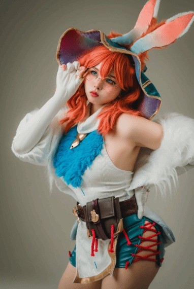 韩国知名美女Coser演绎《英雄联盟》阿萝拉，可爱与性感之间的独特魅