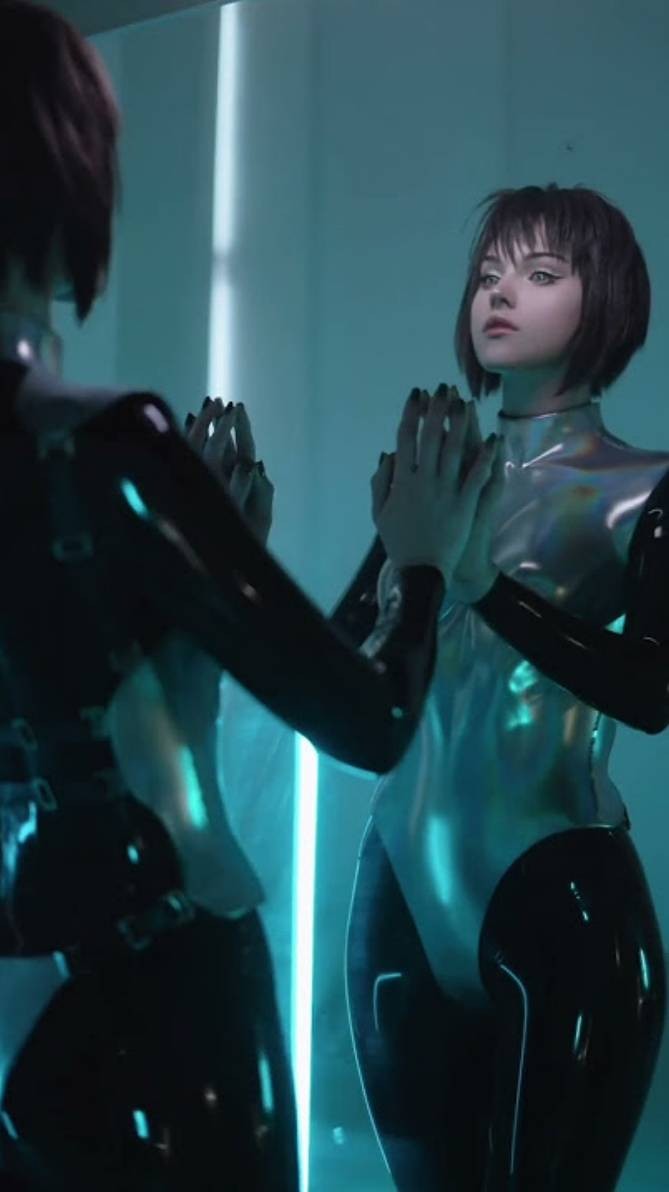 俄罗斯美女分享《新攻壳机动队2026》草薙素子Cos美图