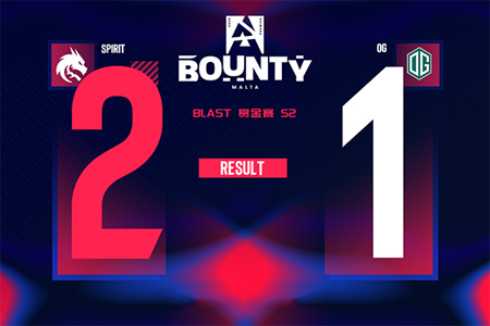 Spirit加时血战 2-1 淘汰OG！donk sh1ro双子星拒绝100T式逆转 有惊无险挺进BLAST赏金赛次轮
